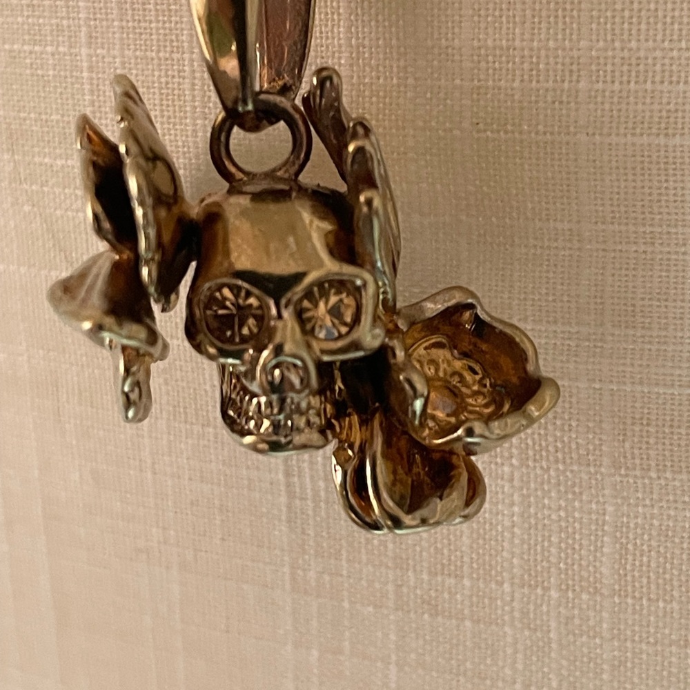 Alexander McQueen Skull With Flowers Necklace